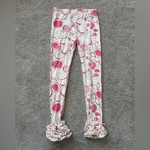 Girls Sew Sassy Ruffle Icing Leggings- Size 12